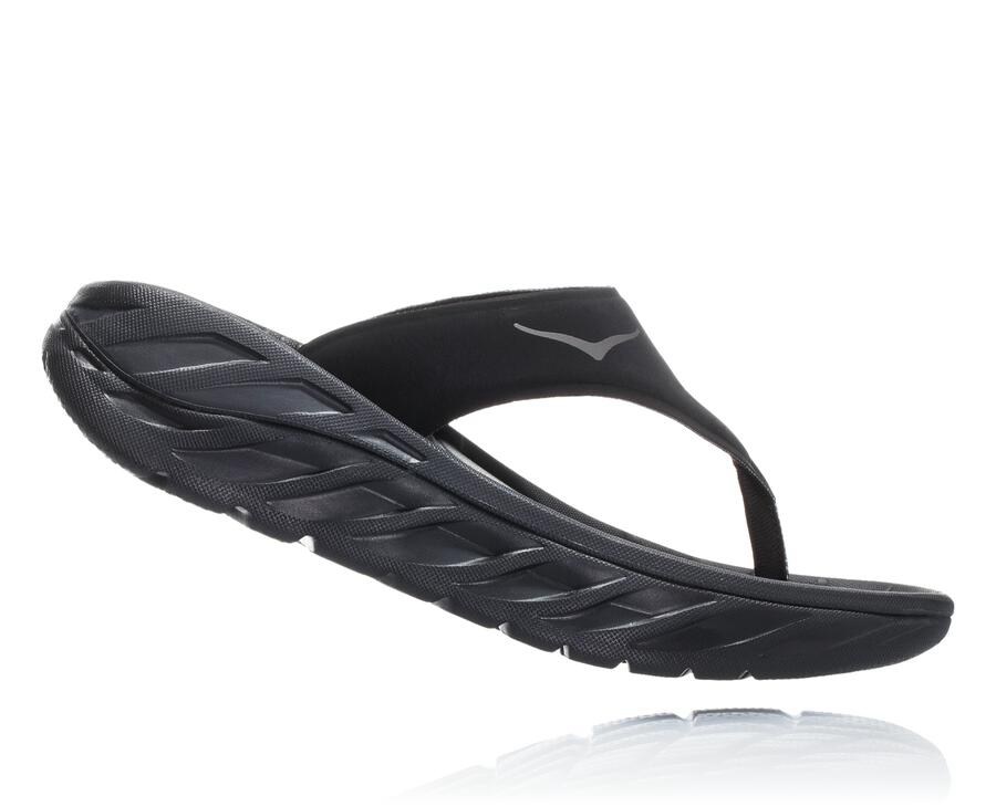 Hoka One One Sandalet Kadın Siyah - Ora Recovery Flip - WB9635781